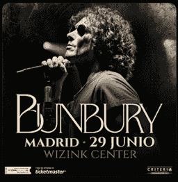 2 entradas Enrique Bunbury Madrid 29 de junio